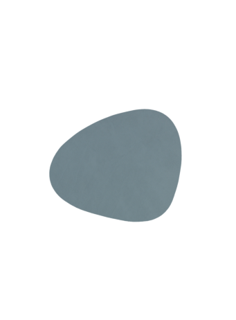 Linddna onderzetter 11x13 cm curve light blue