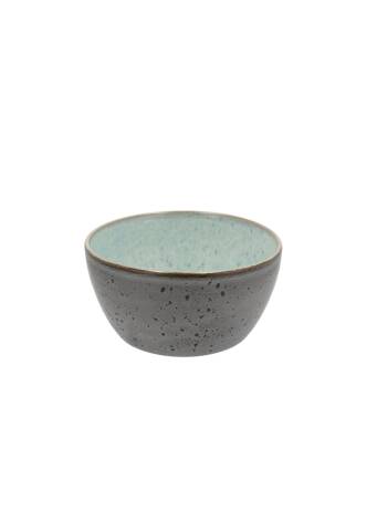 Bitz bowl 12cm grijs/glanzend lichtblauw