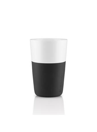 Evasolo Café latte beker, 2 stuks carbon black 360 ml