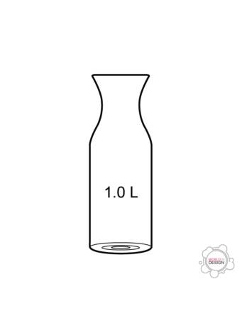 Evasolo Fridge karaf losse glazen fles 1,0 l.