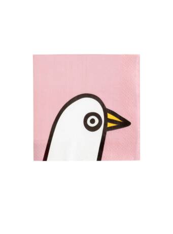 iittala Oiva Toikka collection "Birdie pink" servetten 33x33 cm