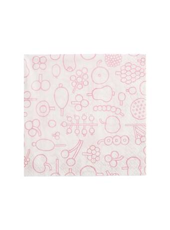 iittala Oiva Toikka collection  Frutta pink servetten 33x33cm